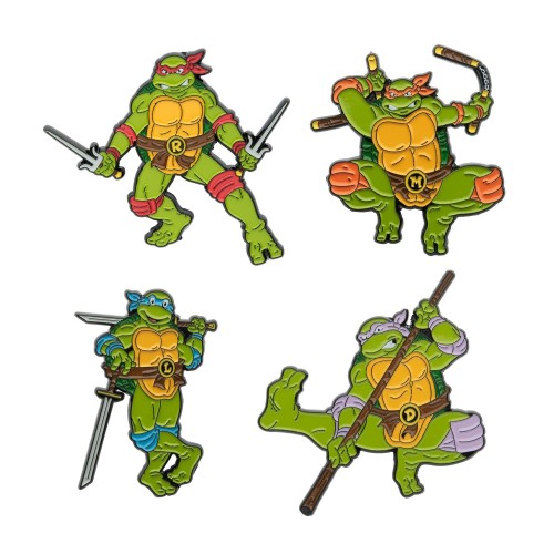 Nickelodeoan Teenage Mutant 4-pc Large Enamel Ninja Turtles Pin Set [COMING SOON]