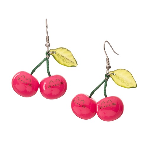 Pusheen Fruits 3D Cherry Dangle Earrings [COMING SOON]