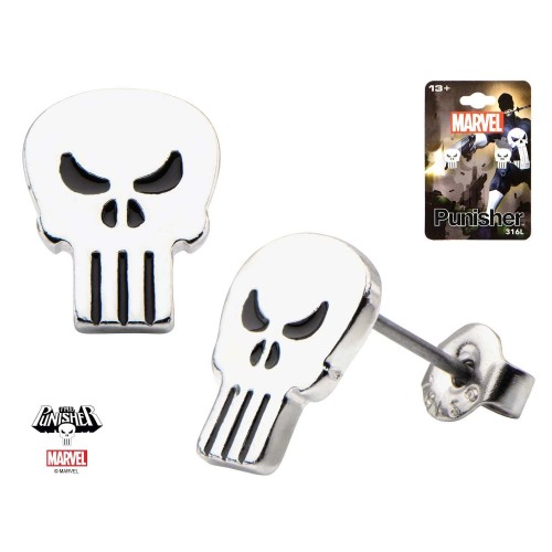 Marvel Punisher Skull Stud Earrings [COMING SOON]