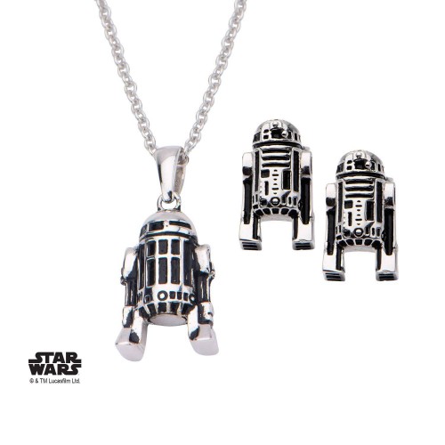 Star Wars 3D R2-D2 Stud Earrings and Pendant Necklace Set [COMING SOON]