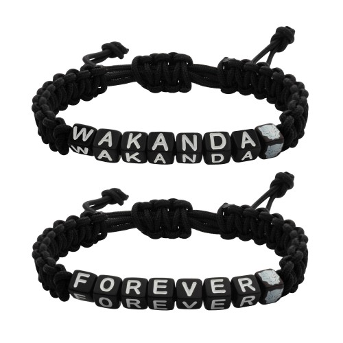 Wakanda Forever Letter Block Cord Pull Bracelet [COMING SOON]